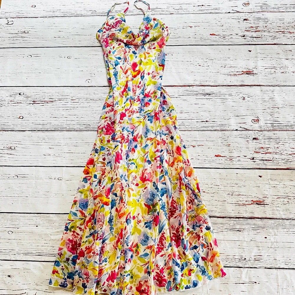 Abercrombie & Fitch Colorful Floral Maxi Dress! Size M